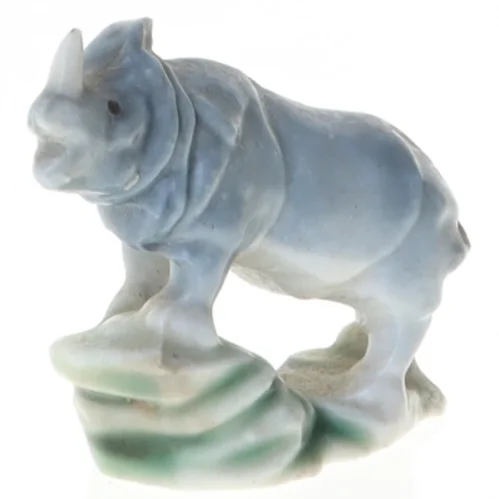 Porcelænsfigur, næsehorn fra Wade (str. 5 cm)