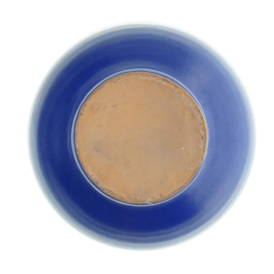 Blå keramikvase (str. 19 x 13 cm)