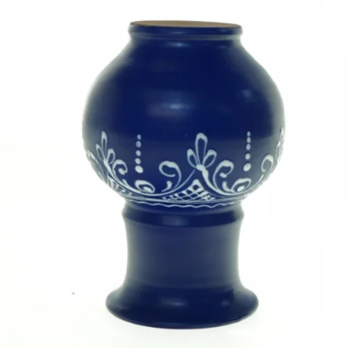 Blå keramikvase (str. 19 x 13 cm)