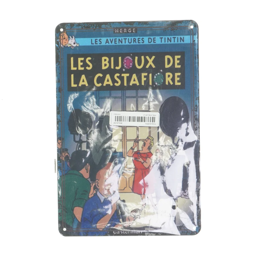 4 stk Tintin metal skilte (str. 30x20 cm)