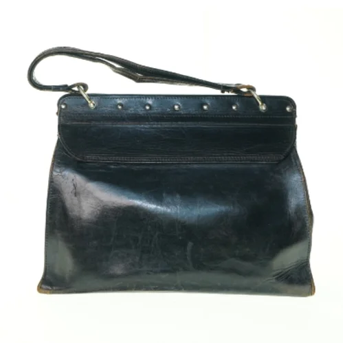 Vintage Retro Kernelæder Taske (str. 37 x 14 x 27 cm)