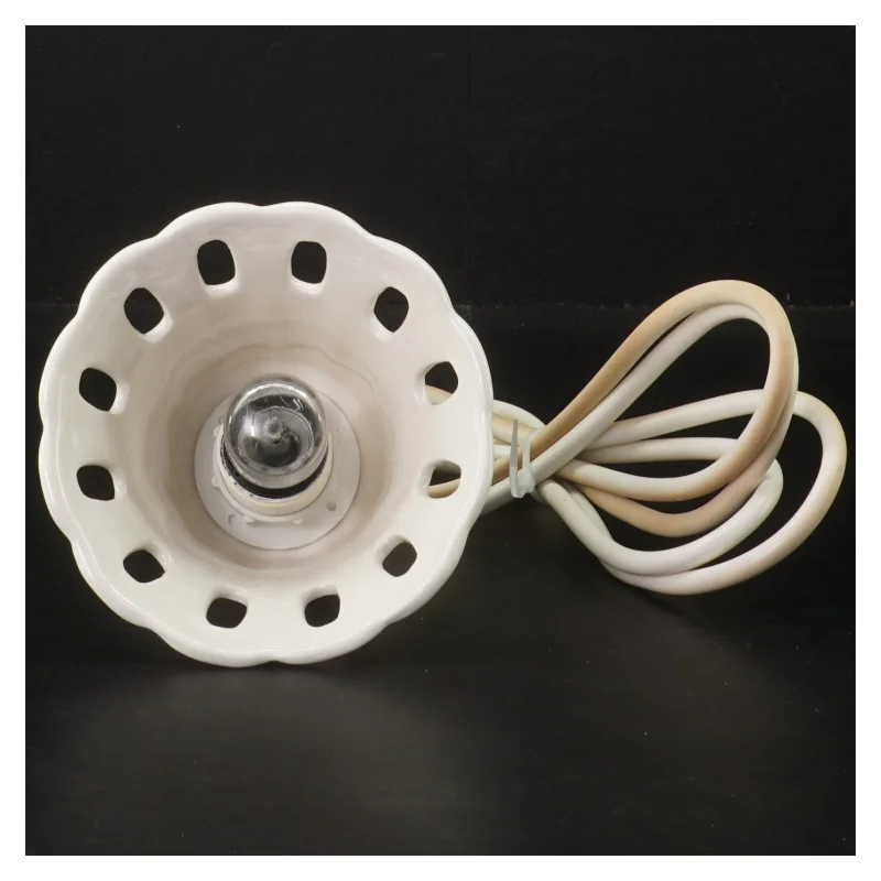 Hængelampe i keramisk design (str. Ø 10,5 cm)