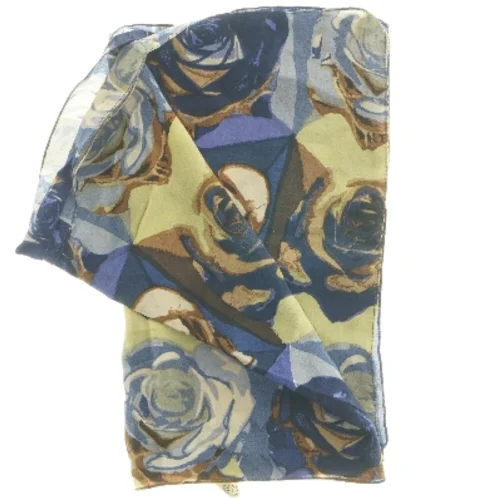 Silketørklæde med blomstermønster (str. 148x33 cm)