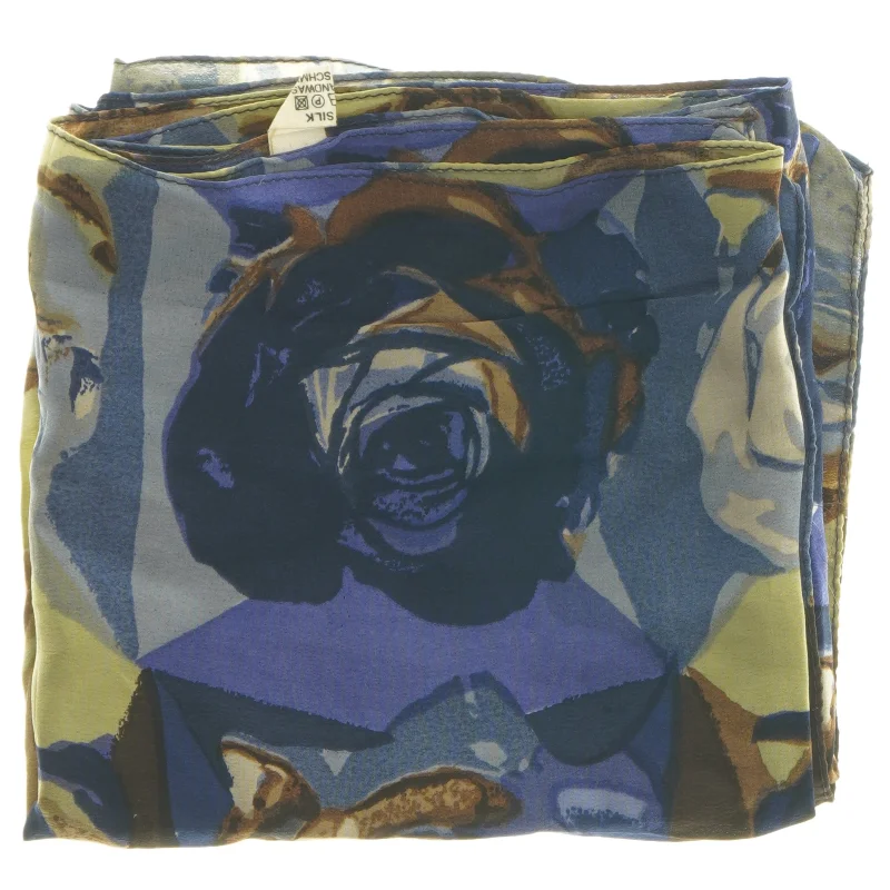 Silketørklæde med blomstermønster (str. 148x33 cm)