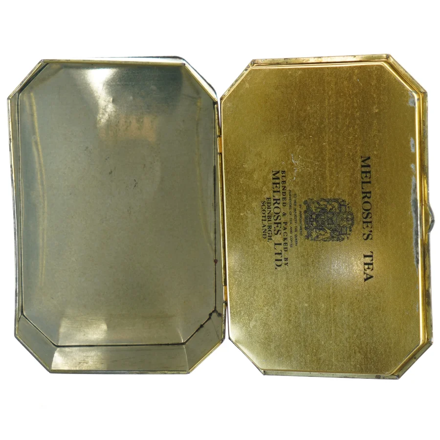 Vintage Melrose's te dåse fra Melrose (str. 16x11x12 cm)