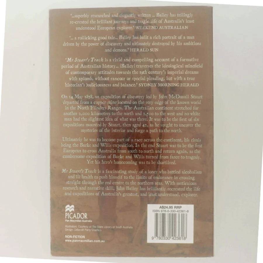 Mr. Stuart's Track: The Forgotten Life of Australia's Greatest Explorer af John Bailey (Bog)