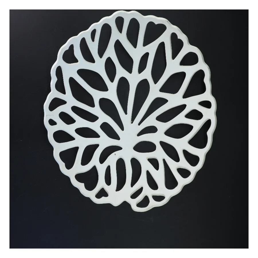 Dekorativ hvid skål (str. Ø 31 cm)