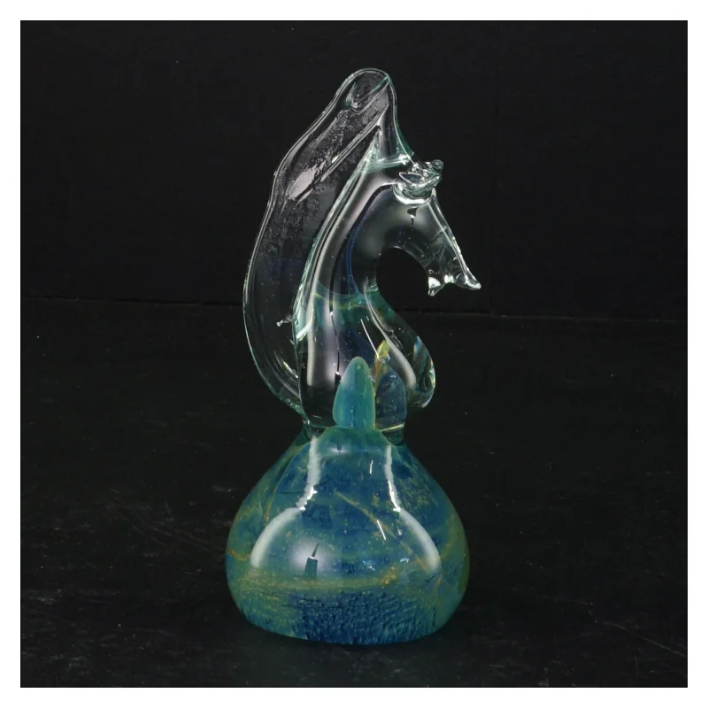 Mdina Malta Søhest Glas skulptur (str. 14 x 6 cm)