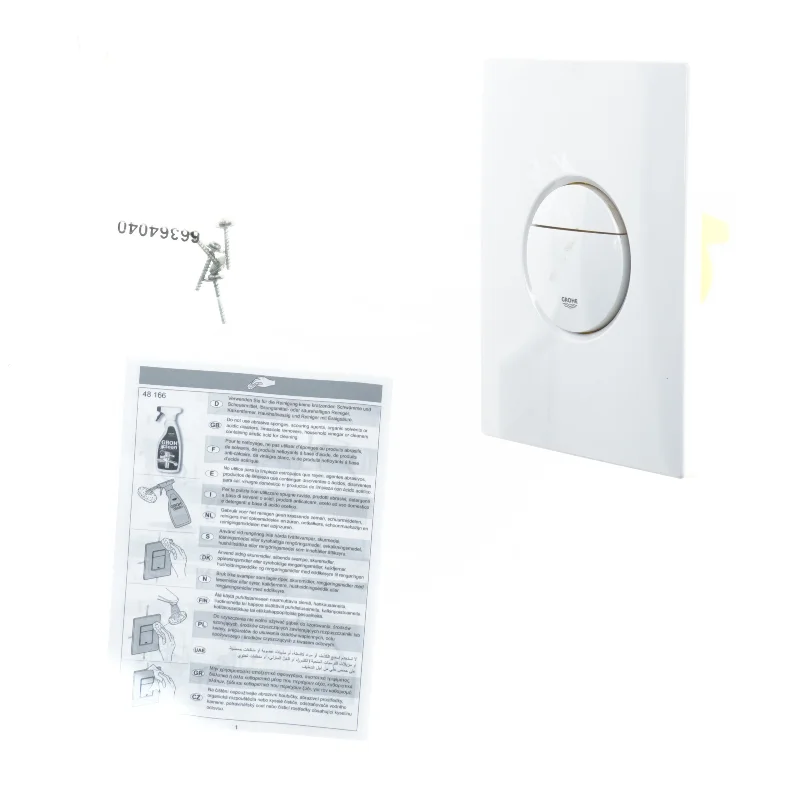 Grohe Nova Cosmopolitan betjeningsplade S, alpinhvid Trykknap til toilet (str. 20 x 16 x 10 cm)