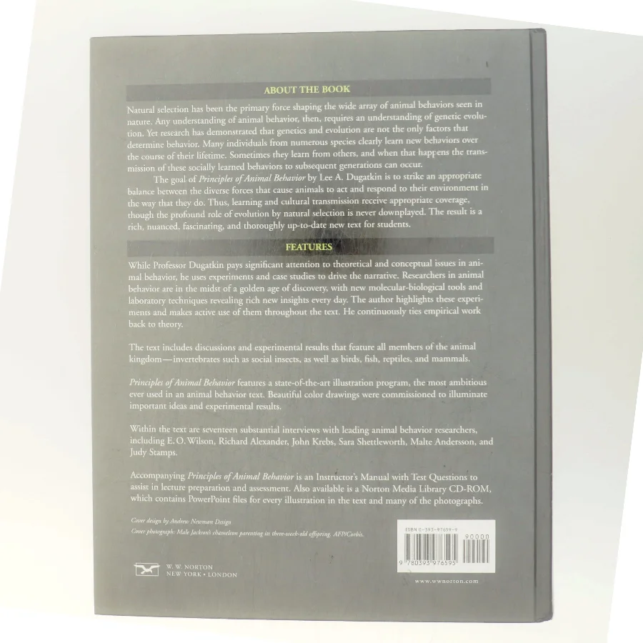 Principles of animal behavior af Lee Alan Dugatkin (1962-) (Bog)
