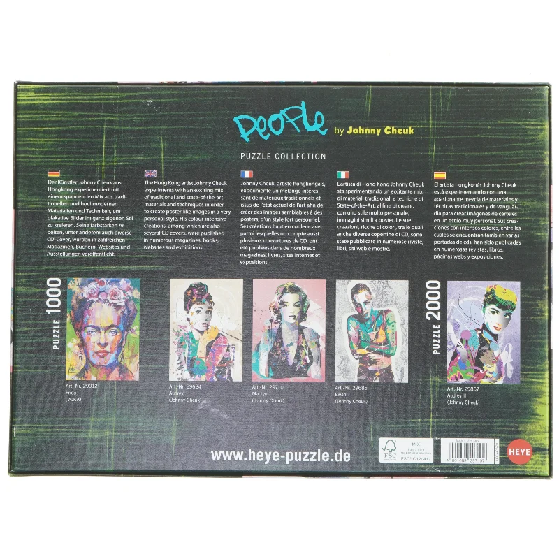  Nyt Marilyn Monroe Puslespil fra Heye (str. 1000 brikker)