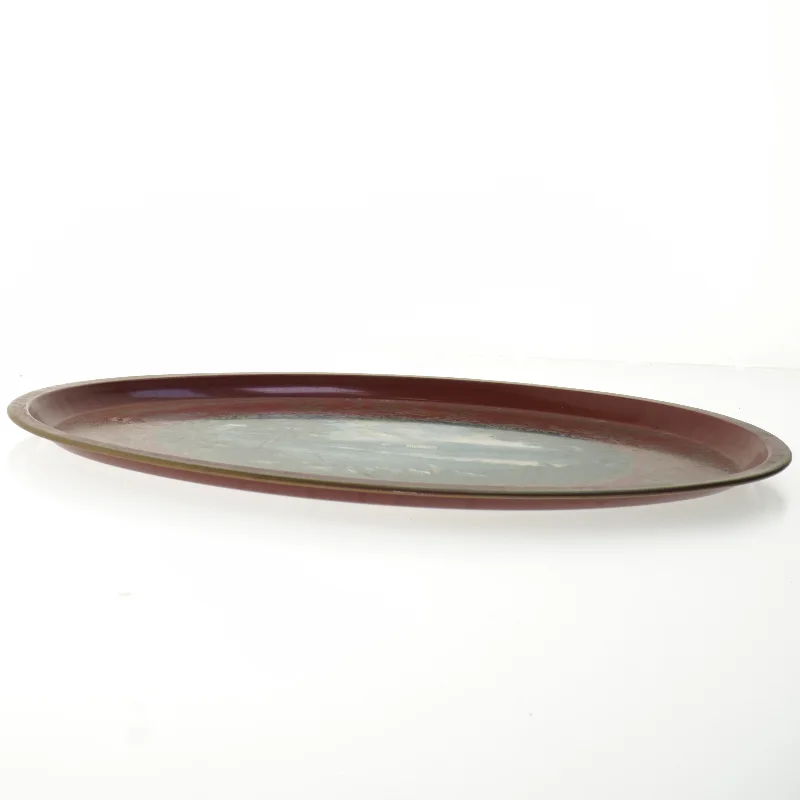 Vintage britisk Dekorativ bakke med landskabsmotiv (str. 41x32 cm)