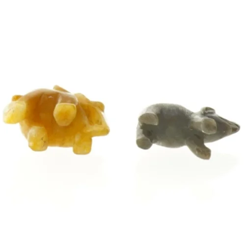 Små elefanter i sten (str. 5 x 3 cm)