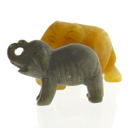 Små elefanter i sten (str. 5 x 3 cm)
