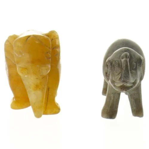 Små elefanter i sten (str. 5 x 3 cm)