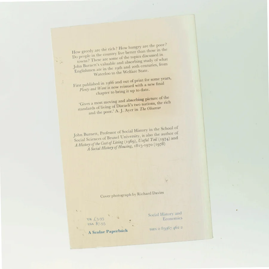 Plenty & Want af John Burnett (Bog)