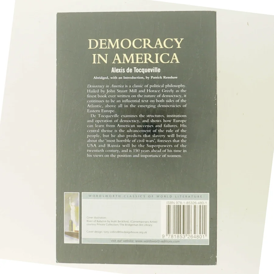 Democracy in America af Alexis de Tocqueville (Bog)