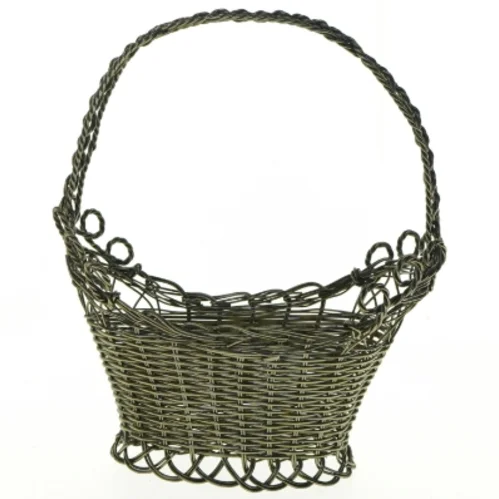 Fil de Fer Flettet Metal kurv (str. 17 x 20 cm)