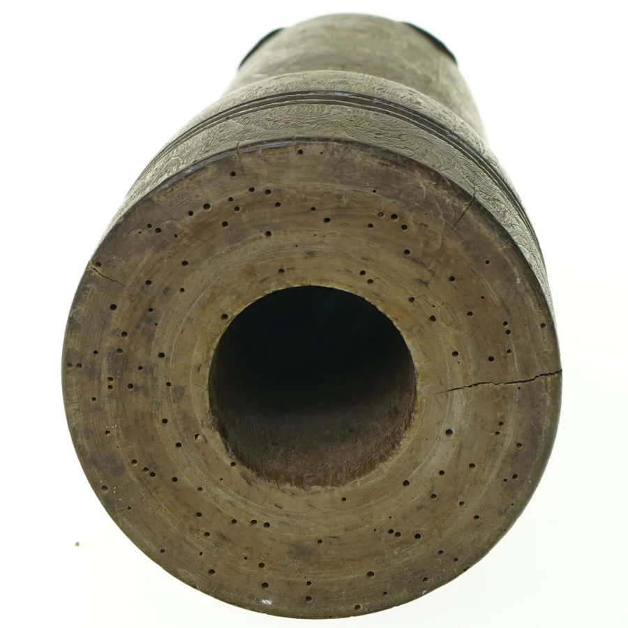 Antik Træ Redskab med Metal Si Afløb Værktøj(str. 29 x 12 cm)