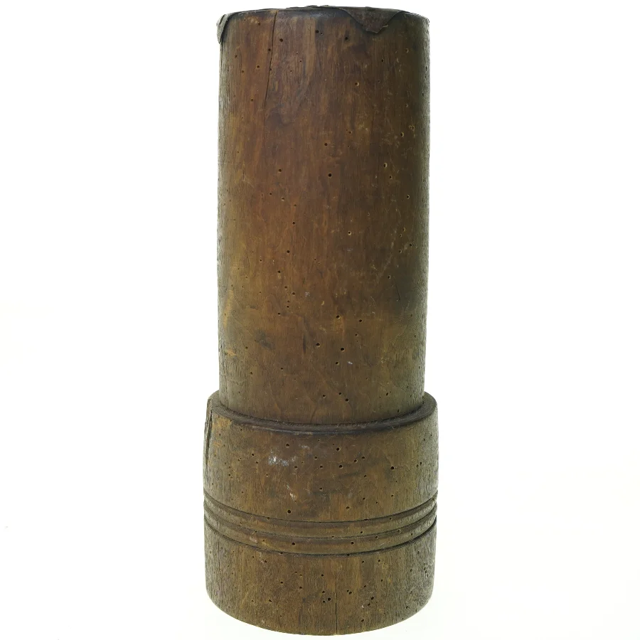 Antik Træ Redskab med Metal Si Afløb Værktøj(str. 29 x 12 cm)