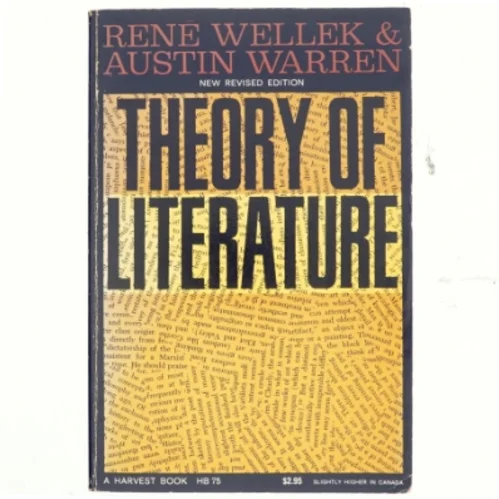Theory of literature by Rene Wellek