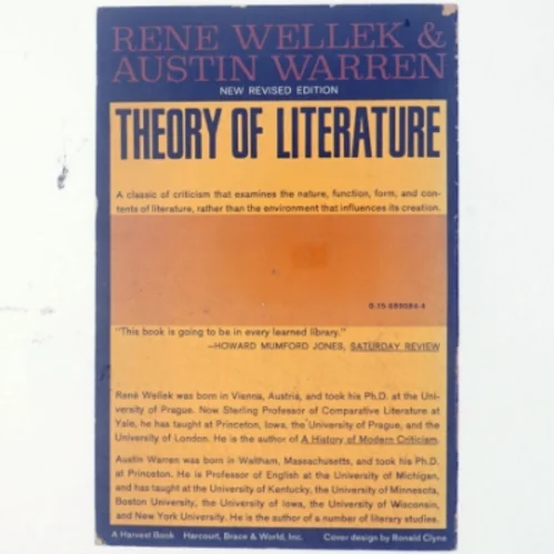 Theory of literature by Rene Wellek