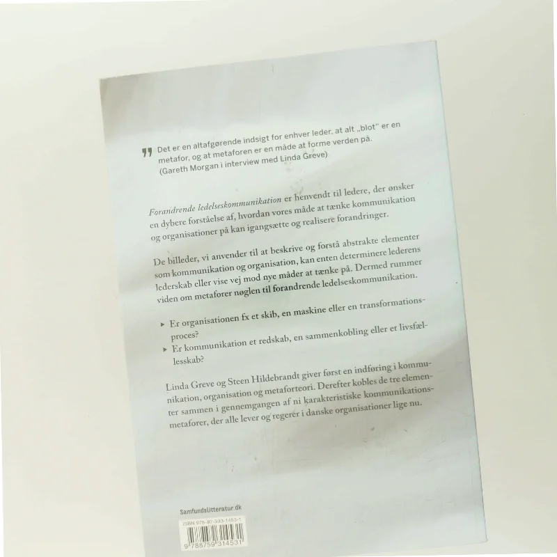 Forandrende ledelseskommunikation : metaforer i organisationer af Linda Greve (Bog)