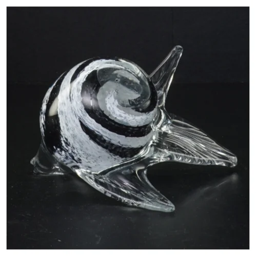 Håndlavet Glasfugl skulptur (str. 16 xn 14 cm)