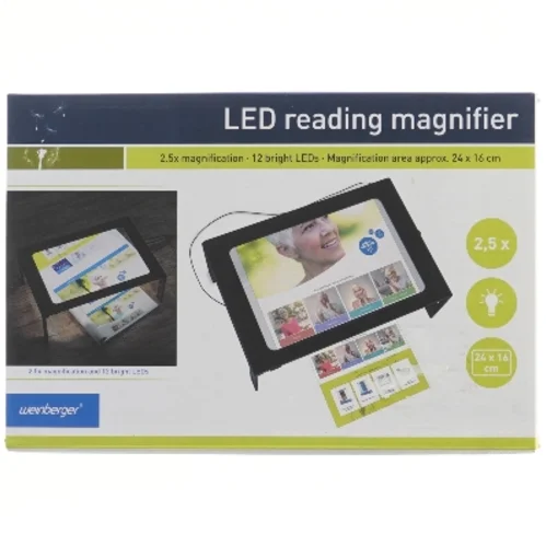 LED læselup fra Weinberger (str. 24x16 cm)