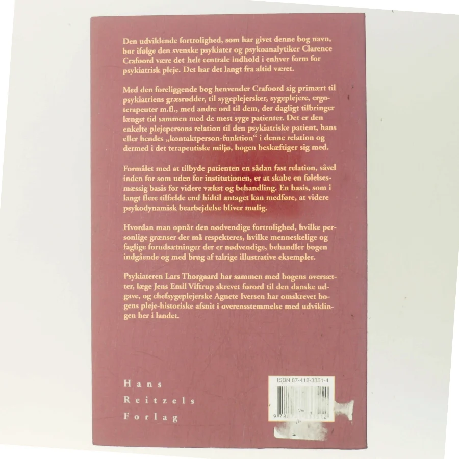 Udviklende fortrolighed : tanker om kontaktperson-funktionen af Clarence Crafoord (Bog)