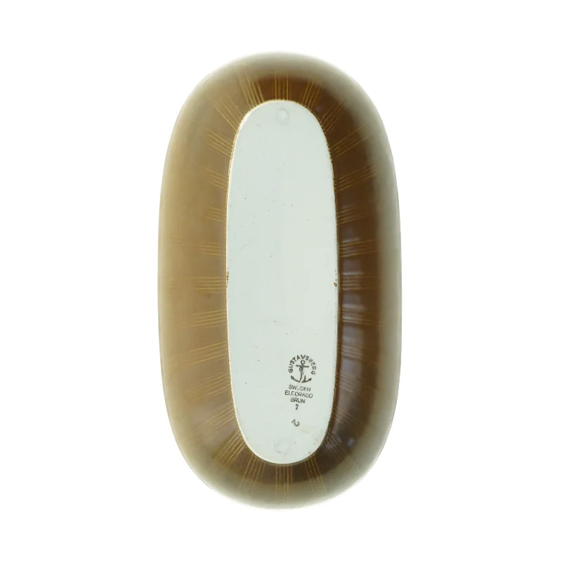 Porcelæn, Skål Eldorado Brun , Gustavsberg Sweden (str. 32 x 17 cm)