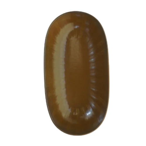 Porcelæn, Skål Eldorado Brun , Gustavsberg Sweden (str. 32 x 17 cm)