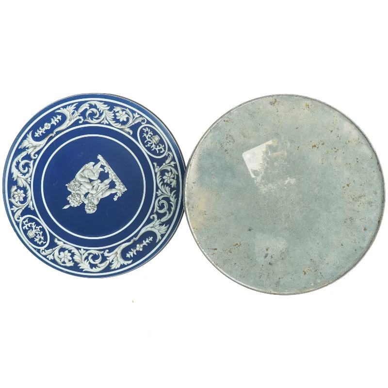 Dekorativ dåse i Wedgwood-stil (str. Diameter 21 cm h 10 cm)