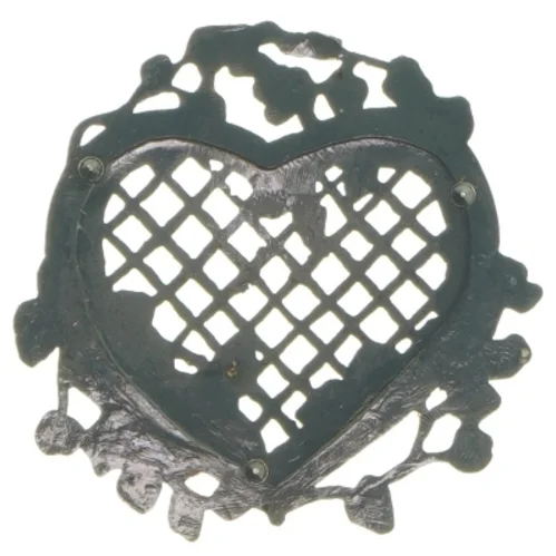 Dekorativt hjerteformet ornament (str. 8,5x8,5 cm)