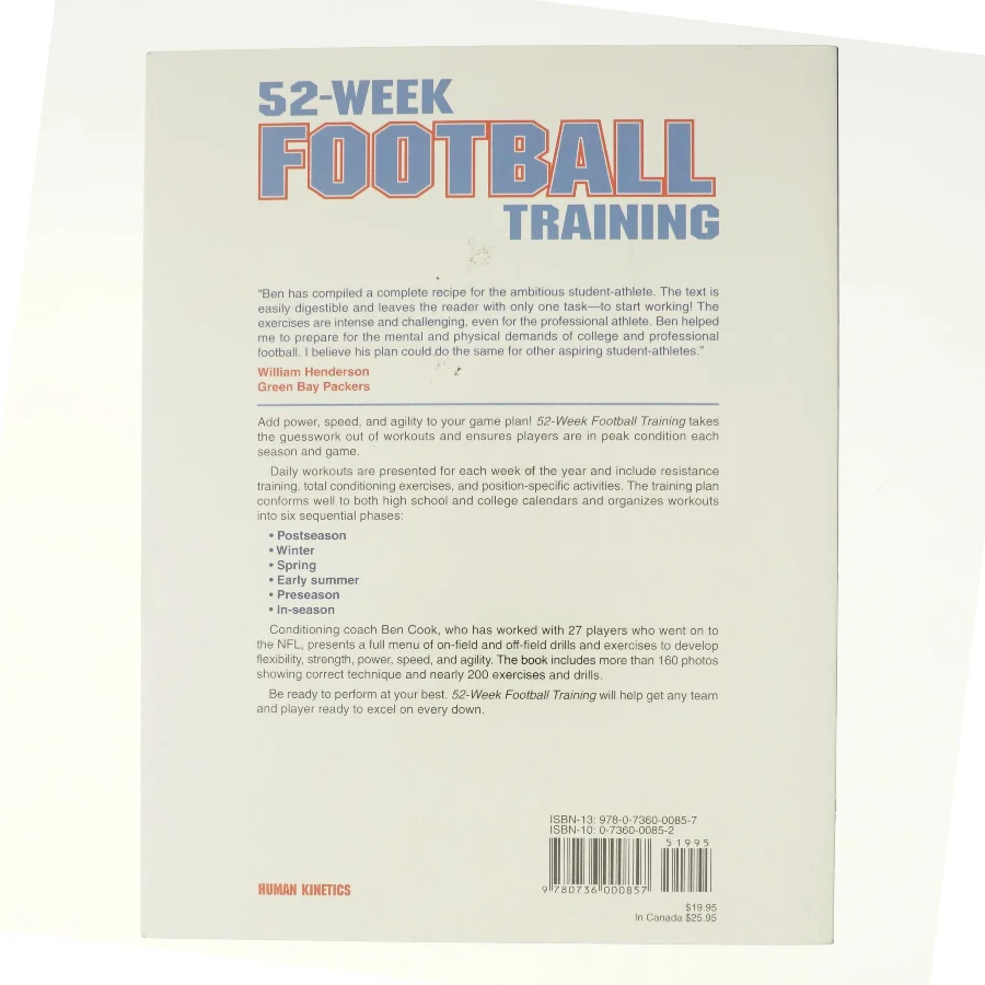 52-week Football Training af Ben Cook (Bog)