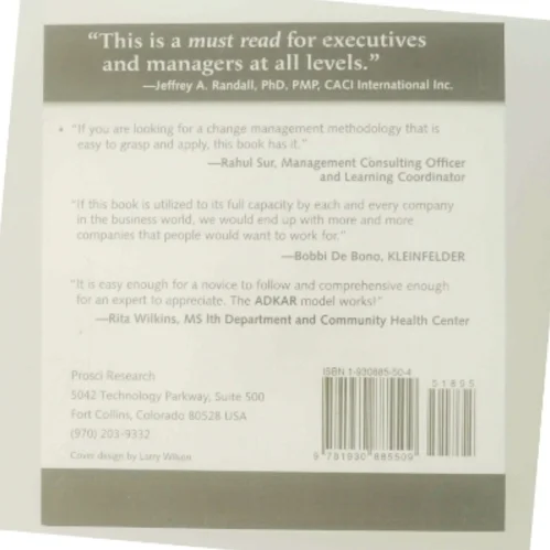 Adkar: a Model for Change in Business  Government and Our Community : How to Implement Successful Change in Our Personal Lives and Professional Career af Jeffrey M. Hiatt (Bog)