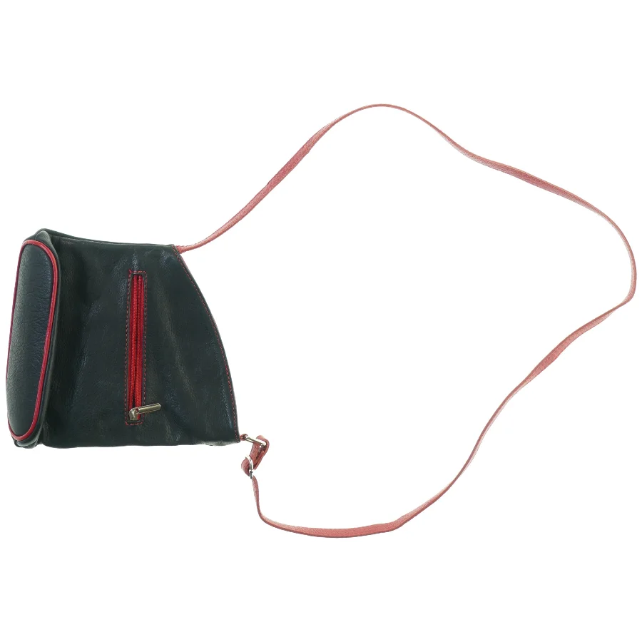 Retro Vintage Tofarvet læder Crossbody Taske (str. 22 x 20 cm)