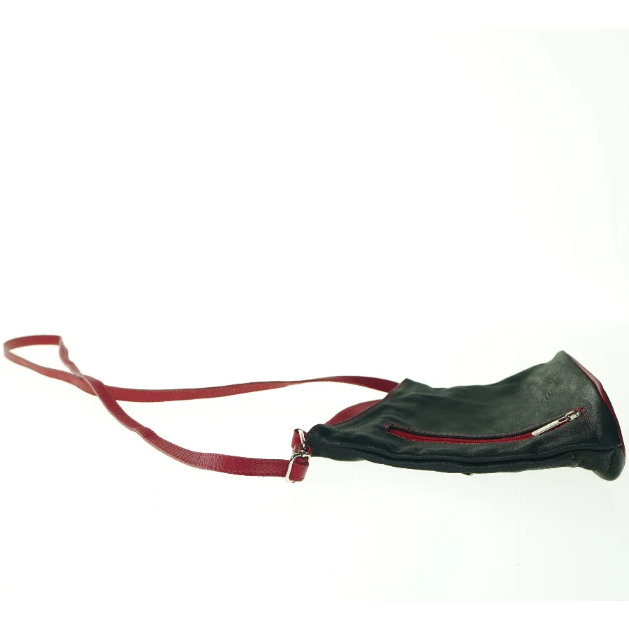 Retro Vintage Tofarvet læder Crossbody Taske (str. 22 x 20 cm)
