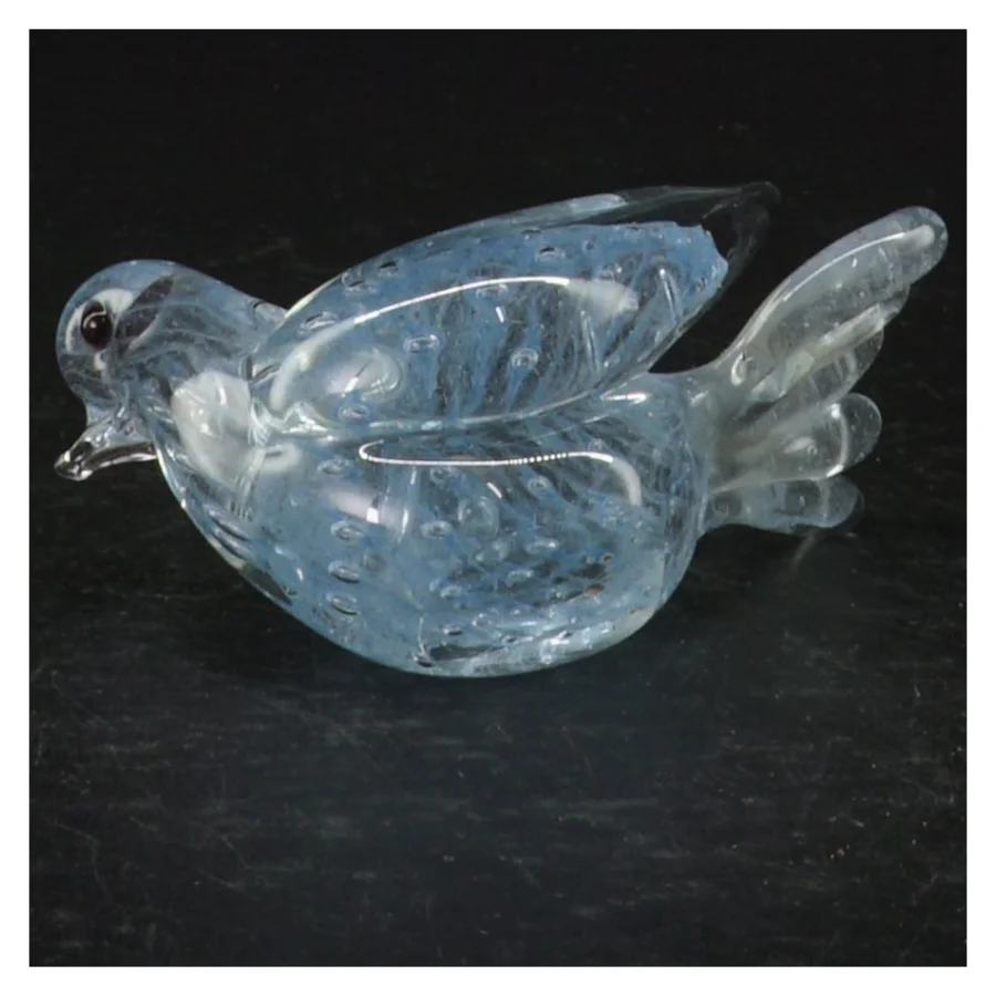Glasfugl skulptur (str. 9,5 cm)