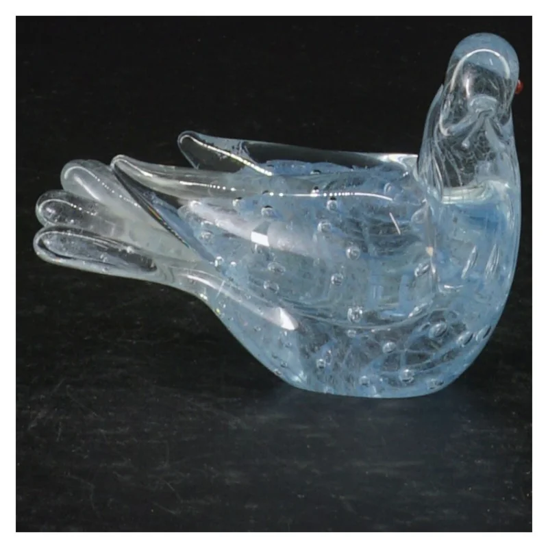 Glasfugl skulptur (str. 9,5 cm)
