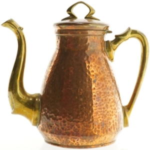 Messing Kobber Kande Jugend Stil (str. 22 x 22 cm)