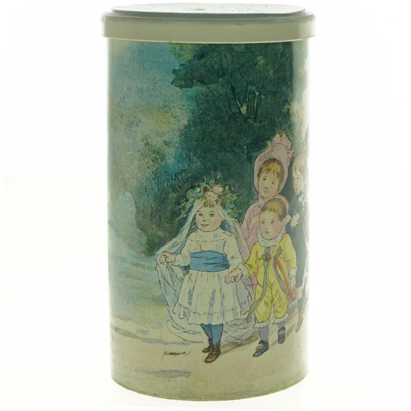 Børnenes Bryllup- Gammel fransk metal kagedåse (str. 20 x 11 cm)