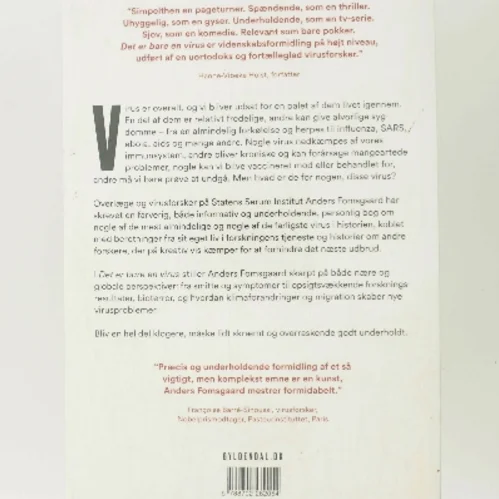 Det er bare en virus : vilde beretninger om virus og kampen mod dem : nyt om corona, diarré og abekopper af Anders Fomsgaard (Bog)