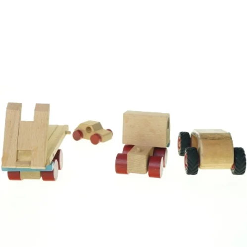 Træ legetøj Biler og Lastvogn fra Ok Hent (str. 25 x 7 cm)
