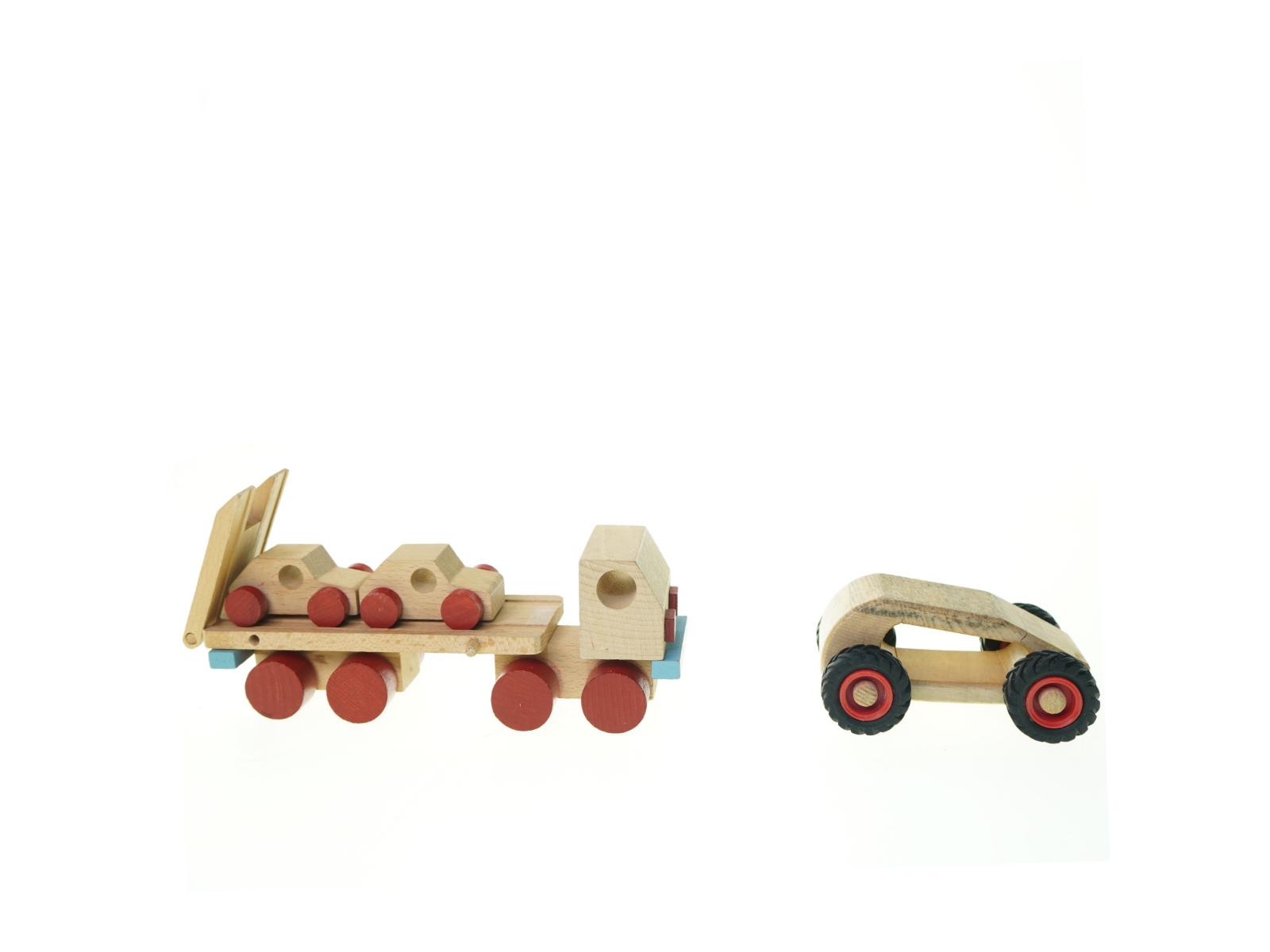 Træ legetøj Biler og Lastvogn fra Ok Hent (str. 25 x 7 cm)