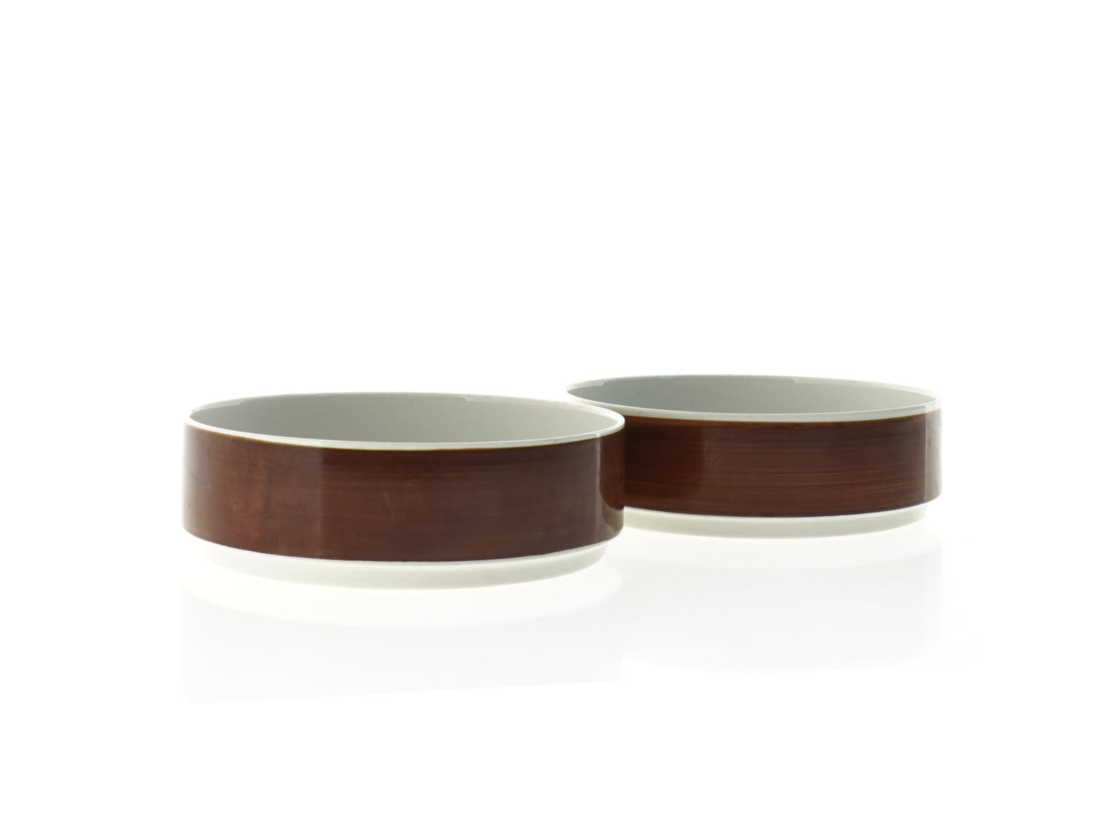2 ens Retro Keramik Skåle (str. 18,5 x 5,5 cm)