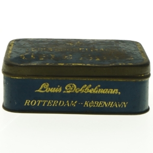 Gele Shag , Louis Dobbelmann, København, gammel tobaks æske. Vintage metaldåse (str. 16 x 12 cm)
