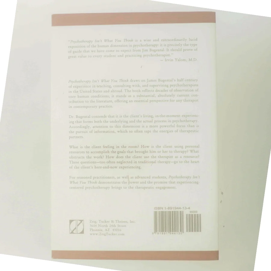 Psychotherapy Isn't What You Think af James F. T. Bugental (Bog)