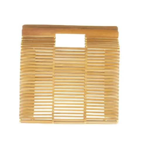 1980'er Vintage Cult Gaia Evie Bambus taske (str. 31 x 31 x 6 cm)