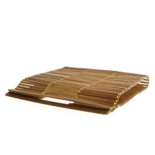 1980'er Vintage Cult Gaia Evie Bambus taske (str. 31 x 31 x 6 cm)